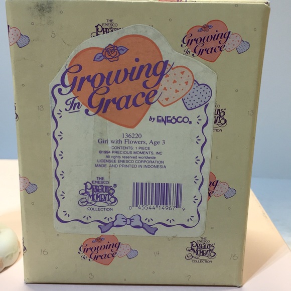 1994 Precious Moments Growing in Grace Age 3 Ceramic Figurine - Picture 3 of 3